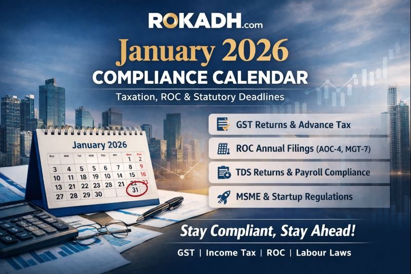 📅 January 2026 Compliance Calendar: Taxation, ROC & Statutory Deadlines for Businesses in India