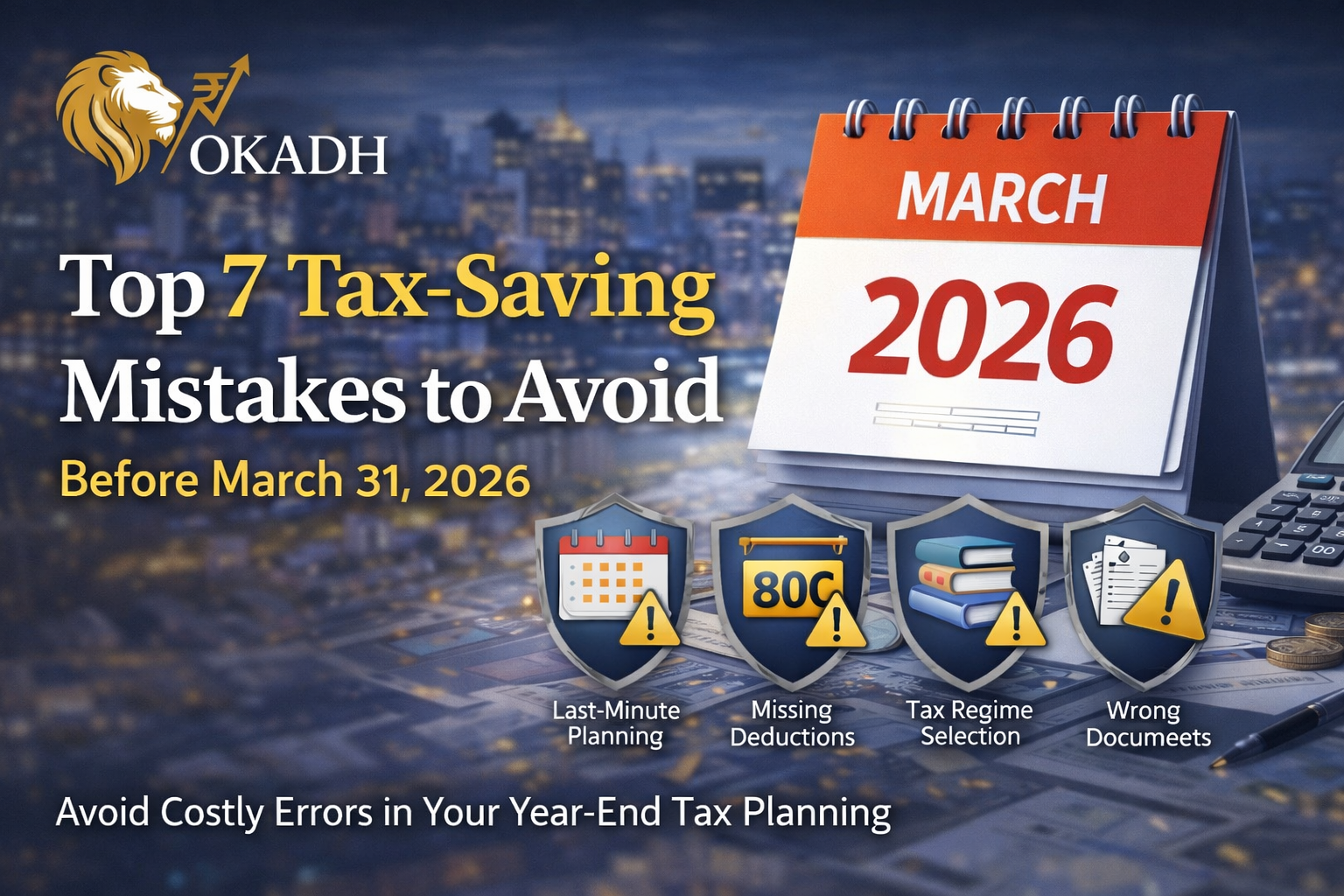 Top 7 Tax-Saving Mistakes to Avoid Before March 31, 2026
