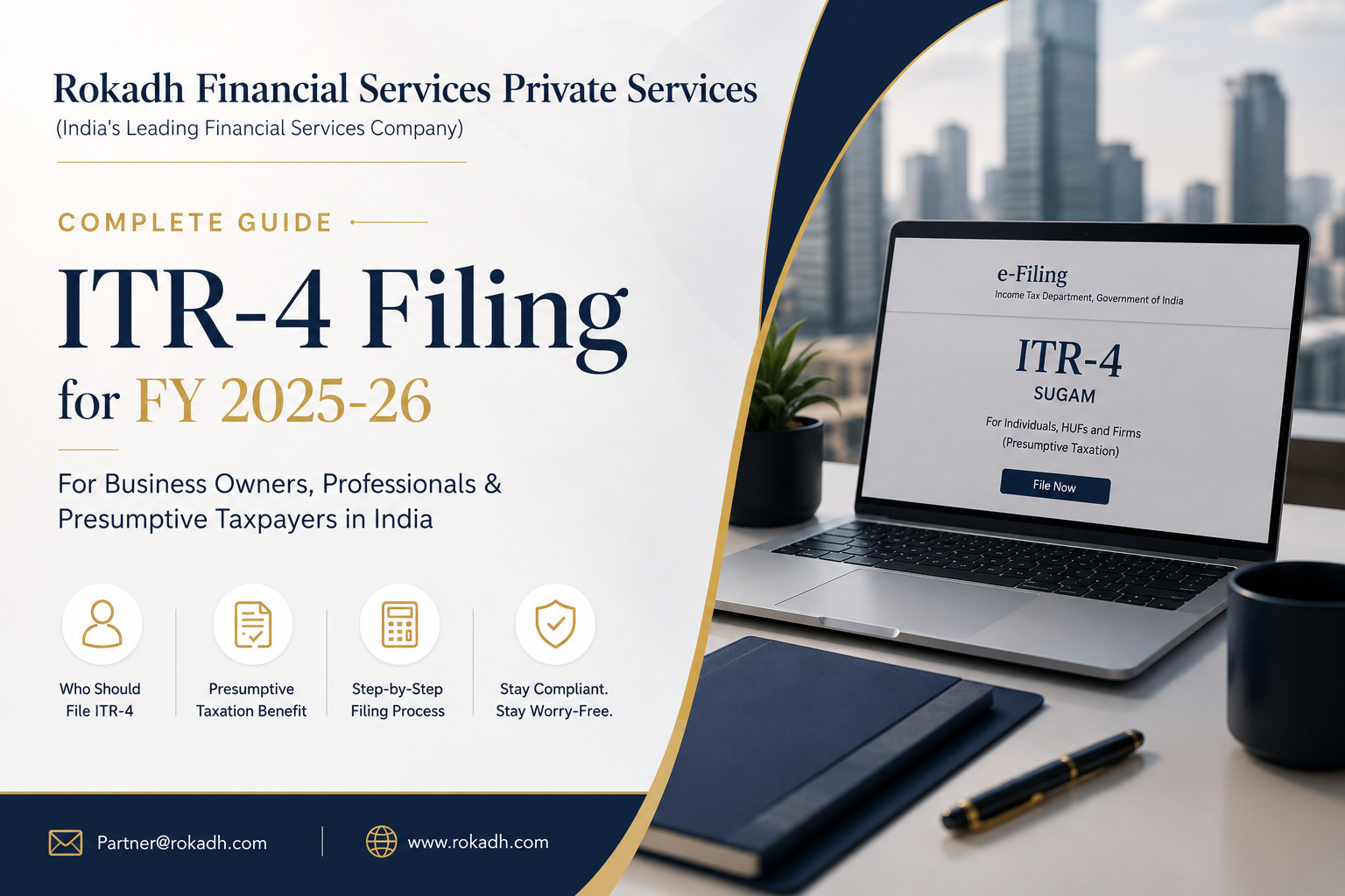 ITR-4 Filing for FY 2025-26: Complete Guide for Business Owners, Professionals & Presumptive Taxpayers in India