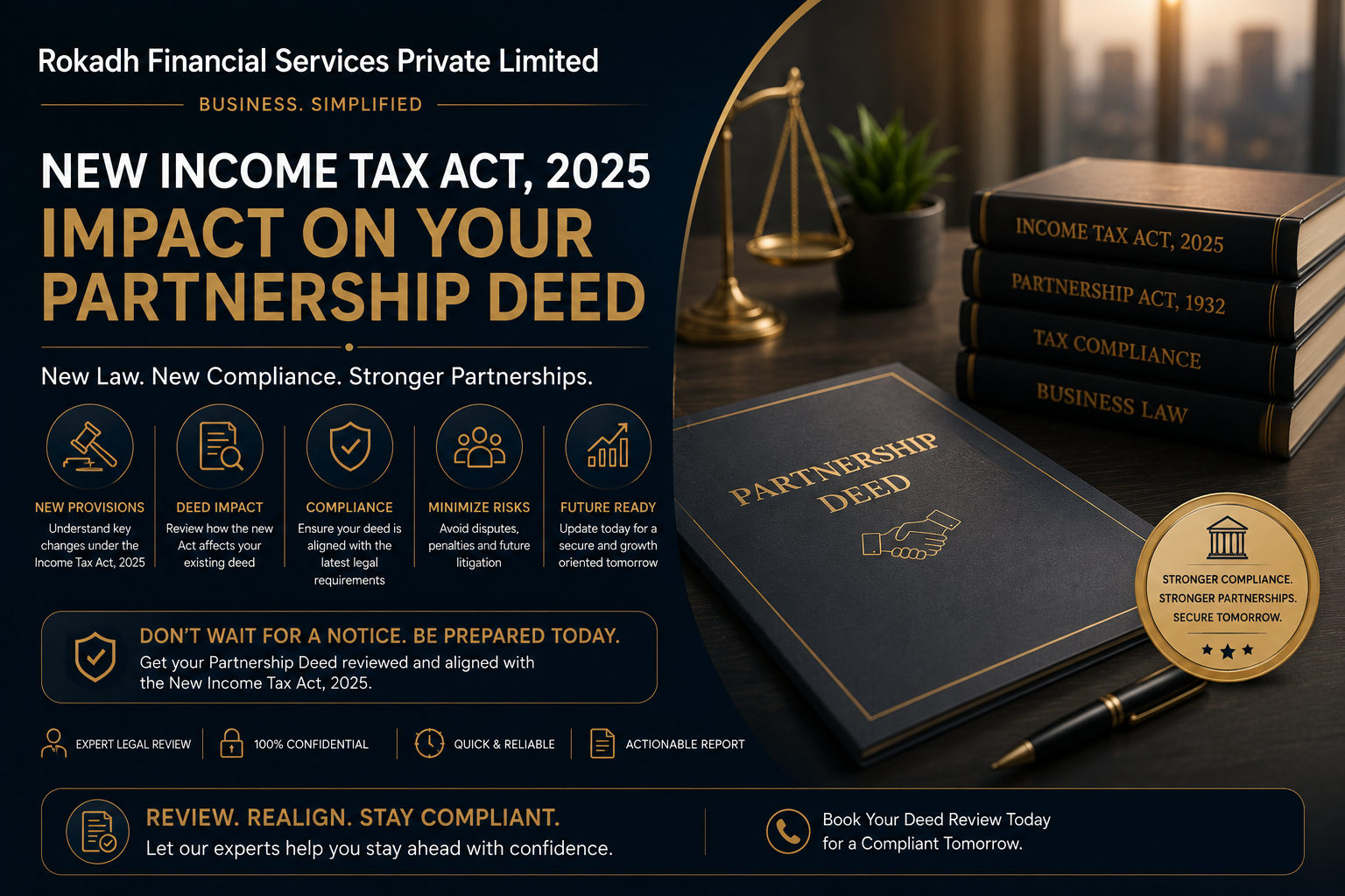 New Income Tax Act 2025: Impact on Your Partnership Deed | Rokadh